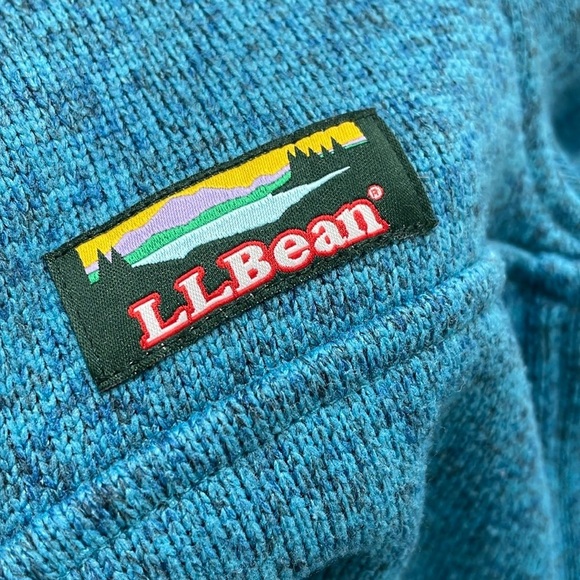 L.L. Bean Women's Sweater Fleece Pullover 1/4 Snap Button in Evening Blue Small - Picture 10 of 10